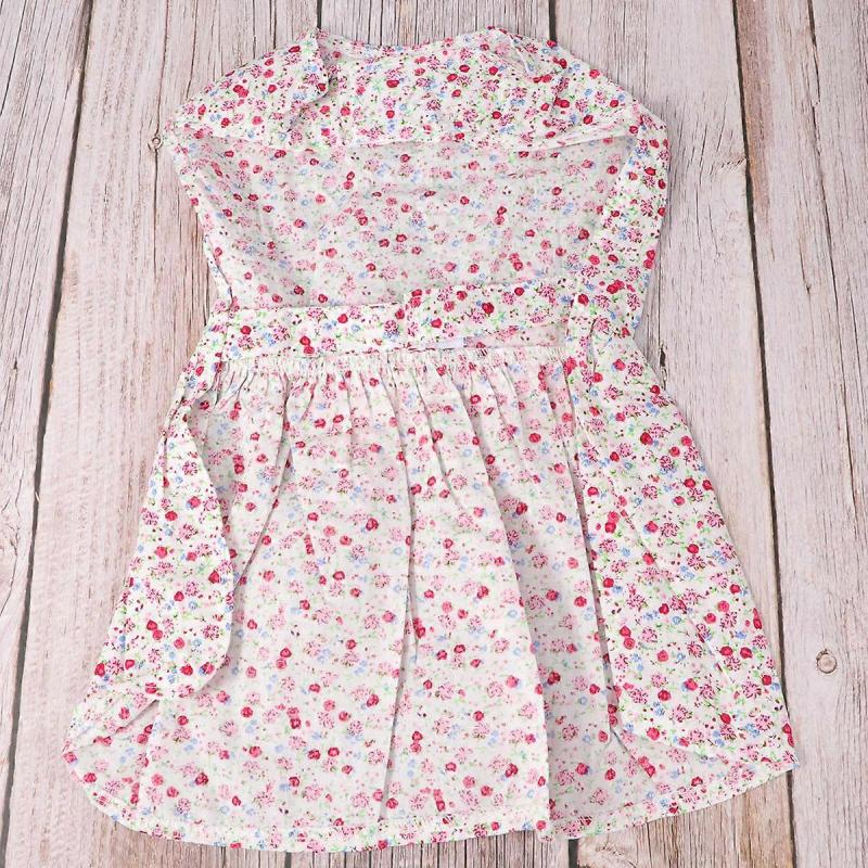 Pet Dress Pink Floral Bowknot for Walking Size Xl
