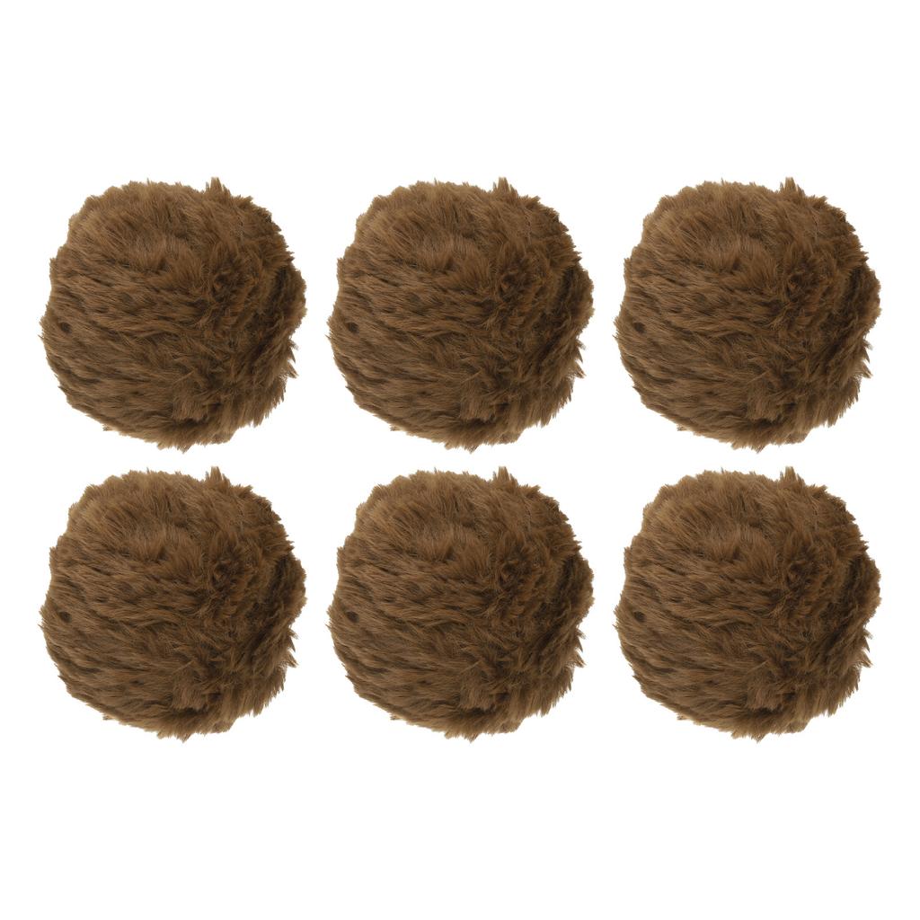 Faux Fur Yarn 6 Skeins 50g Soft Fuzzy Yarn Crochet Fluffy Chunky Polyester Plush Fur for Crocheting and Hand Knitting 35yds