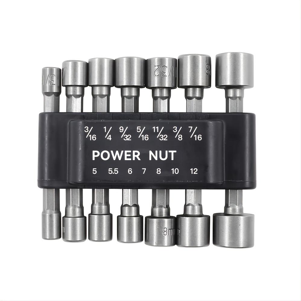 9pcs Non-magnetic Combination Socket Set Electric Hexagon Screwdriver Head Screw Insert Pneumatic Screwdriver Socket Head