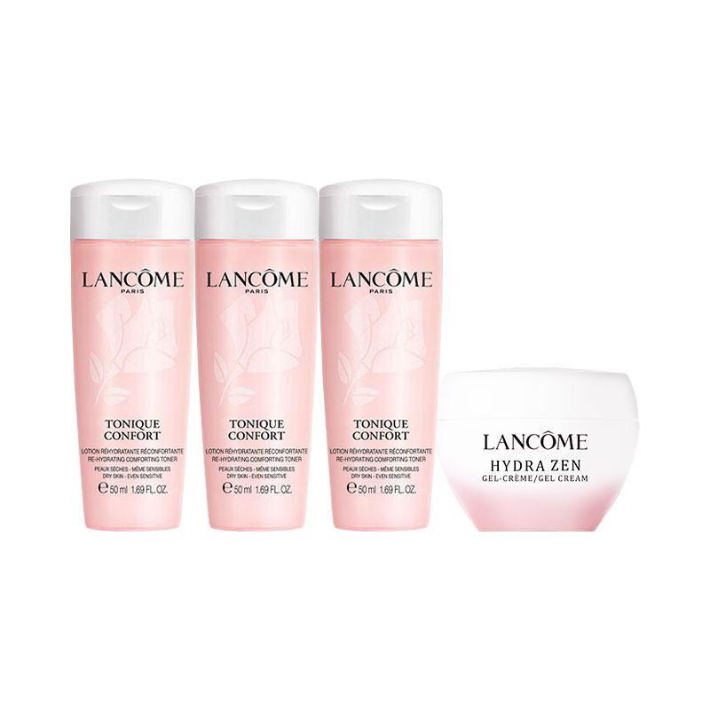Lancôme Новый Маленький Пудровый Дорожный Набор Успокаивающий и Увлажняющий + 50мл*3+15мл розовый