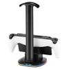 RGB Charging Dock Station with 2 USB 2.0 Ports Headphones Stand Console Charger Stand Base for PS5 Portal for PlayStation Portal