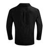 Men's Summer Solid Color Lapel Long Sleeved Shirt Men's Casual Fashion Long Sleeved Shirt