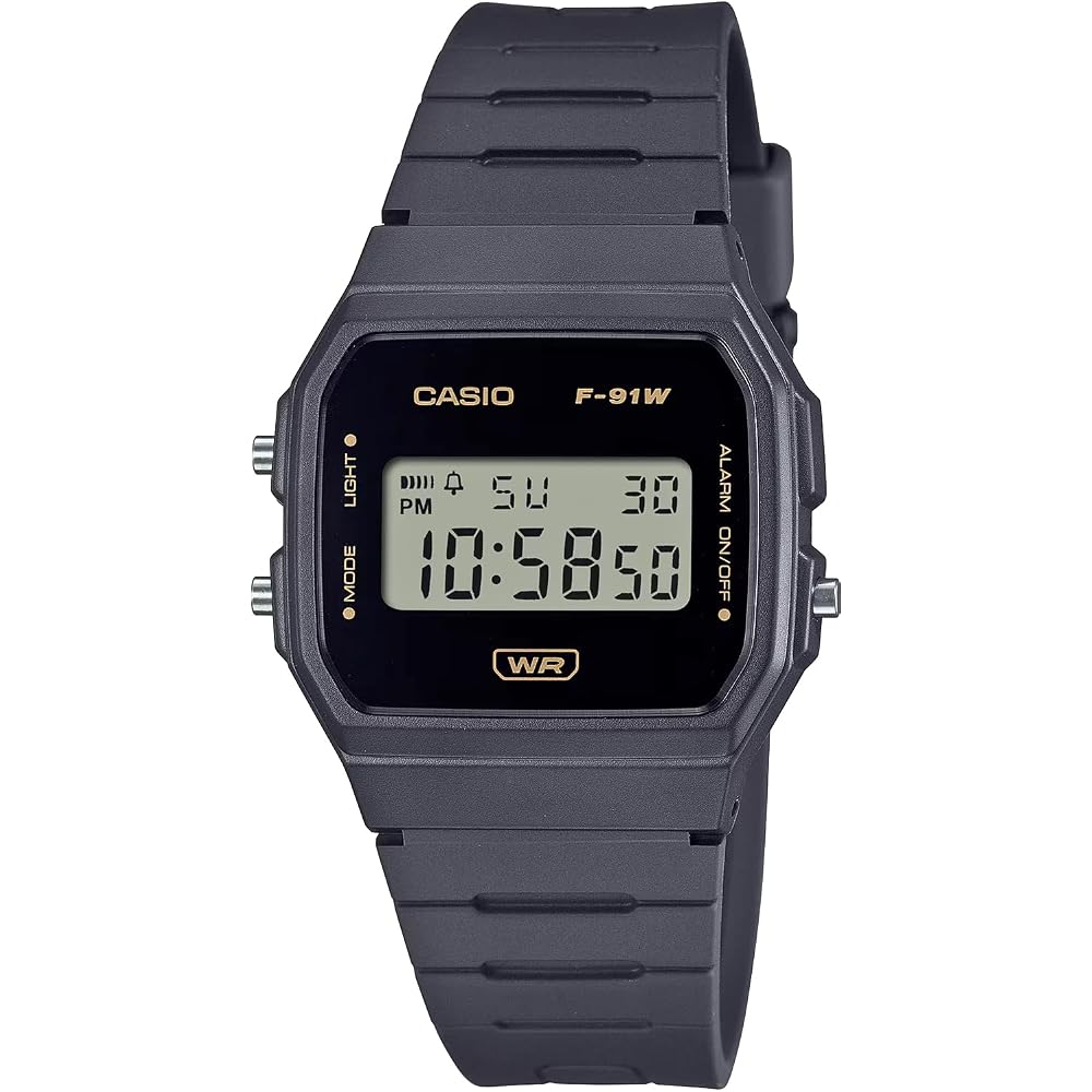 [Casio] Цифровые унисекс-часы CASIO, Дешевые Casio F-91WB-8A, Простая упаковка (Без подарочной коробки), Биомасса...