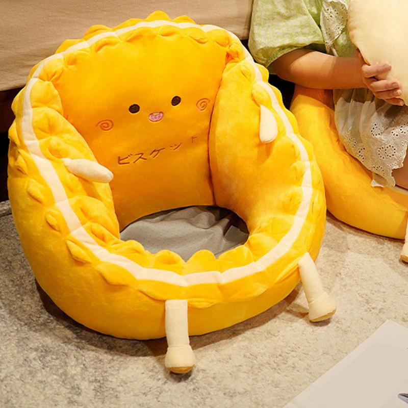 Cartoon Cute Egg Chair Cushion Floor Reading Gaming Chair Cushion Cushion Backrest Dormitory Office Comfy Non-Slip Chair Cushion