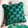 Christmas Pillow Case Plush Gift Bow Decorative Cushion Cover Christmas Home Sofa Holiday Season Decor