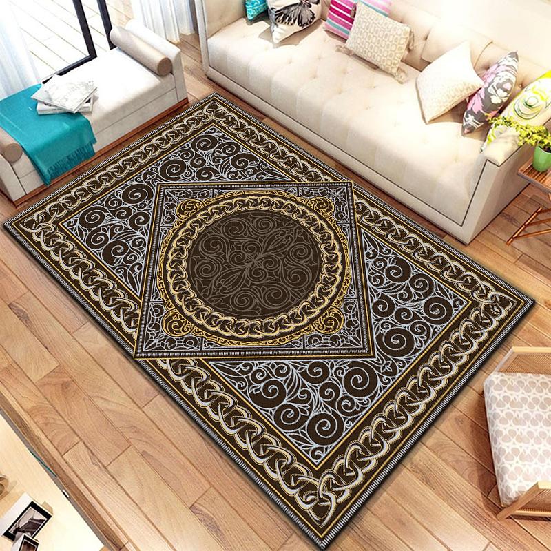 European Style Printed Pattern Non-slip Rug Baby Play Crawl Floor Yoga Mat Living Room Carpet Decoration Tapestry alfombrilla