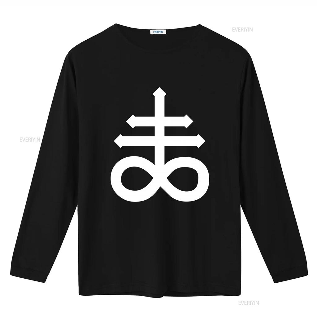 Mens Leviathan Cross T Shirt Satans Devil Design Unique and Edgy Fashion Statement vintage Washed Unisex Top For Everyday Wear