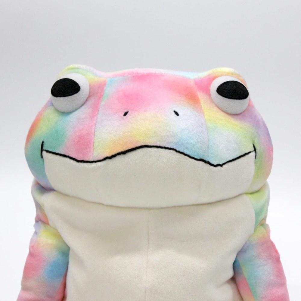 Shinada Global Mochi Series Mochikaeru Rainbow Plush Frog Toy MOKR-0350R 22x22x30cm Large