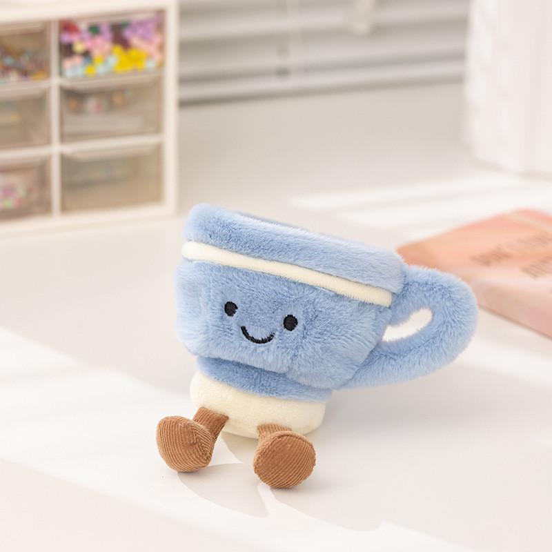 Cup Coffee Teapot Baguette Cinnamon Roll Baguette Plush Toys Short Fabric Kids