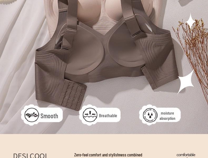 High-Quality Adjustable Soft Support Bra for Women with Big Breasts - Anti-Sag, Plus Size, and Jelly-Soft Design for a Slimmer Look