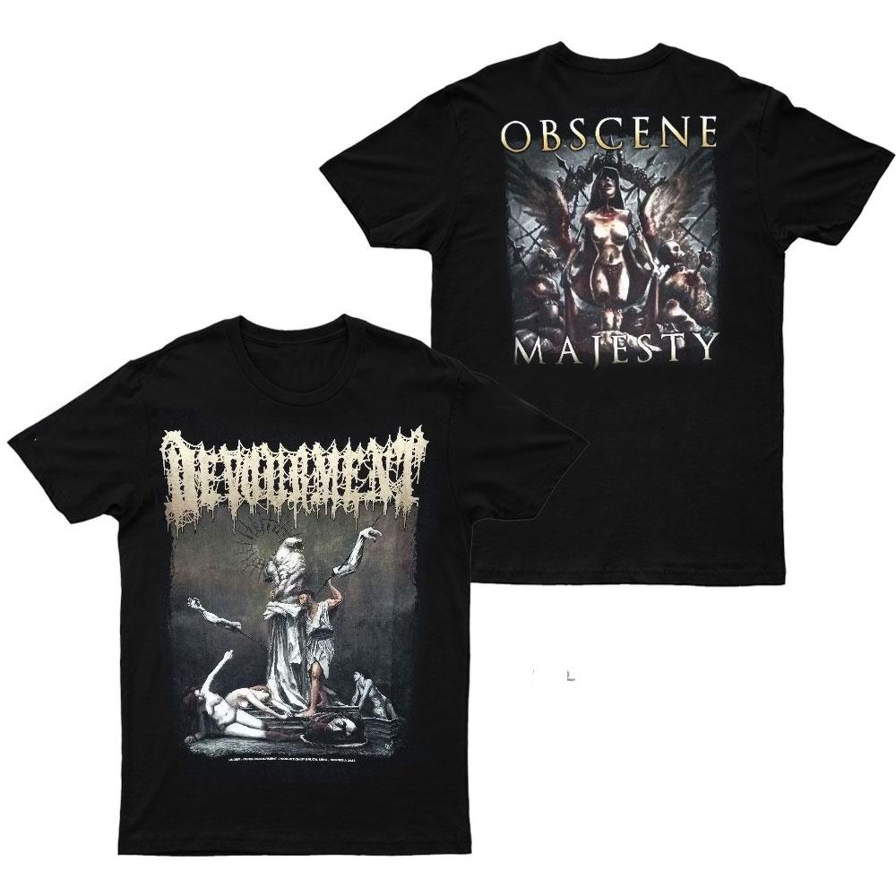 

2025 New DEVOURMENT Printed Unisex Street Fashion Trend Short Sleeved Pure Cotton Round Neck 4XL