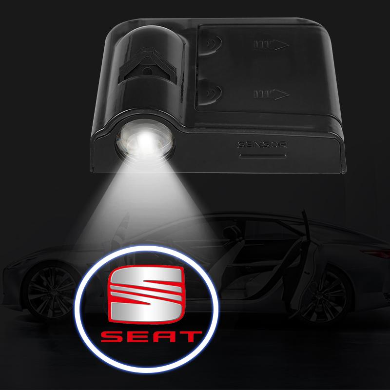 LED Car Door Courtesy Light Projector Welcome Lamp Car Badge For SEAT Leon FR Altea Ibiza Cordoba Alhambra Arona Ateca Exeo