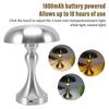 Table Lamp Rechargeable Mushroom Shape 3 Speed Color Temperature Touch Stepless Dimming Night Light for Home