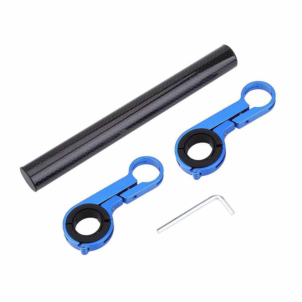 Bicycle Handlebar Bracket Extension Mount Holder for Bike Light Flashlight Speedometer(Blue)