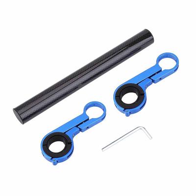 Bicycle Handlebar Bracket Extension Mount Holder for Bike Light Flashlight Speedometer(Blue)