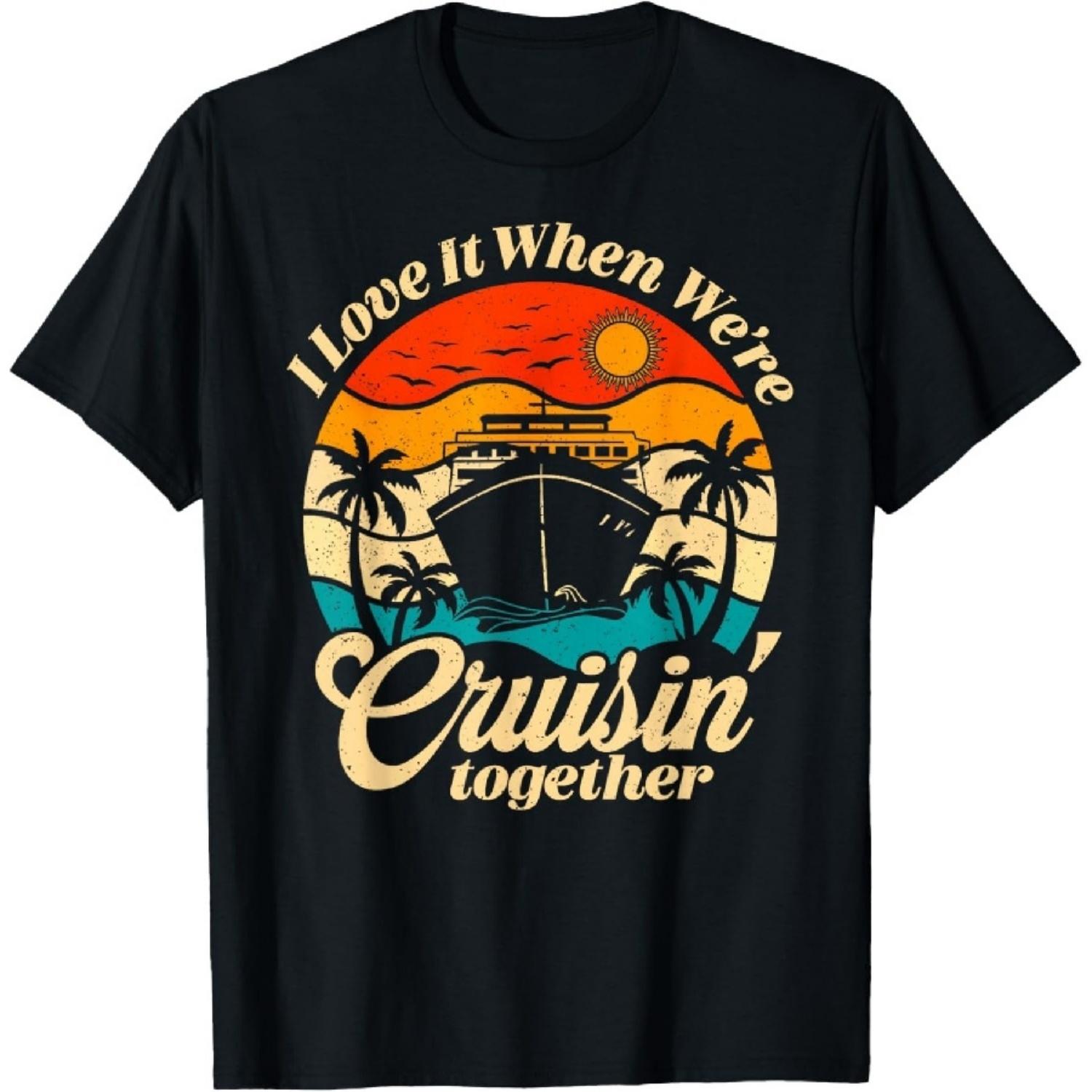 

Cruise Ship Vacation Trip Family Friends Couples I Love It T-Shirt XXXXXL чорний