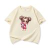 Kids Cotton T Shirt Adorable Girl With Pink Unicorn Print Crew Neck Short Sleeve Tee Casual Boys Girls Summer Tops