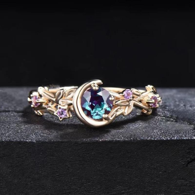 A new Korean-style micro-set fashionable and simple zircon ring for women