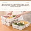2/3/4/8 grids Kitchen Refrigerator Storage Box Sealed Large capacity Refrigerated Vegetable Fresh-keeping Box