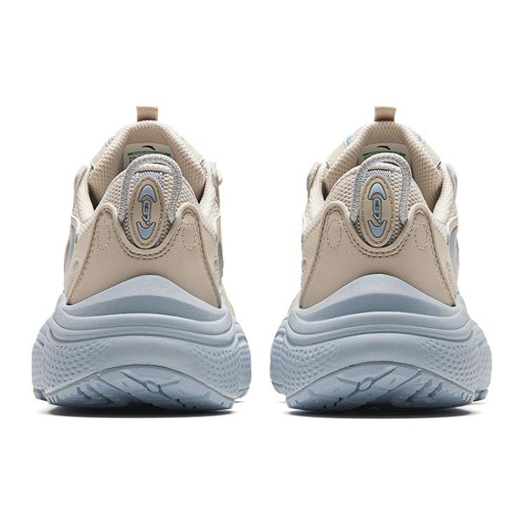 Anta Starry Thick Sole Height Increasing Low Top Casual Shoes Women sneaker White Blue 922428838-2