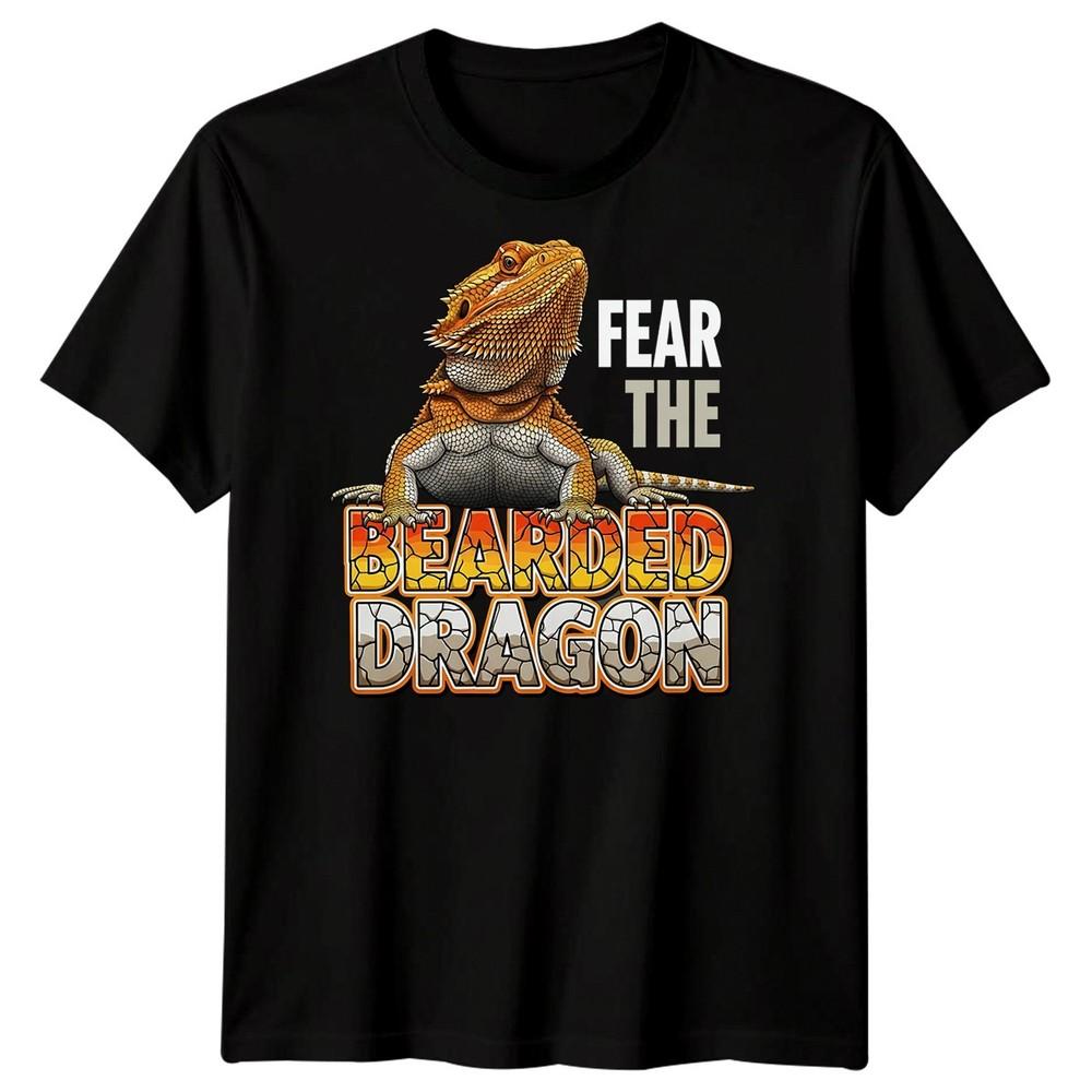 Fear The Bearded Dragon Reptiles Animals Mens TShirt