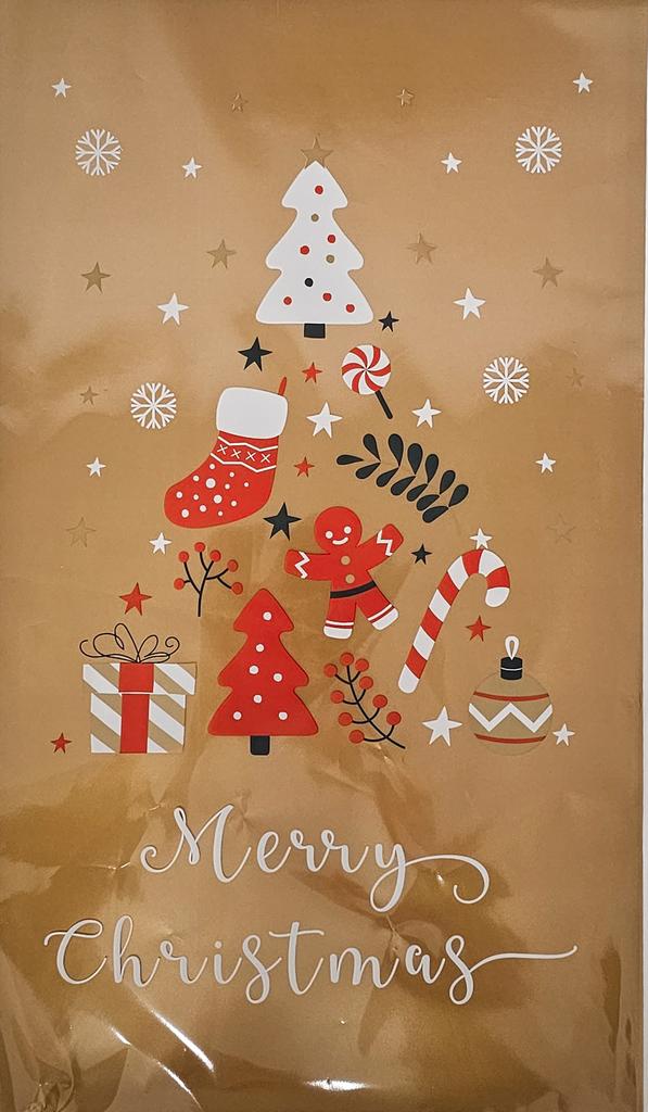 Xmas Foil Bags Matte Varnish Color 30X50Cm