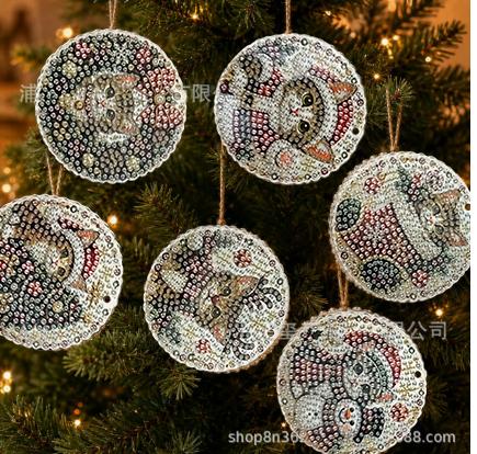 6 Pack Christmas Wooden Ornaments for Holiday DIY