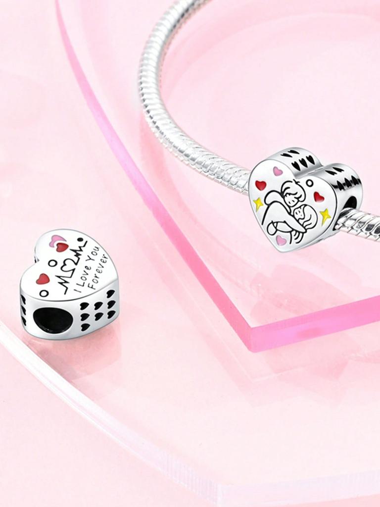 Family Love Four-Leaf Clover Beads Charm Copper Plated Fit Charms Copperoriginal Bracelet For Jewelry Making Diy Charm