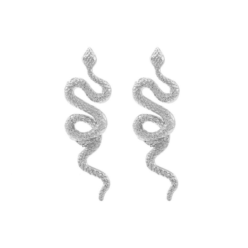 Stylish Snake Earrings Unisex Punk Earrings Fashionable Ear Jewelry Alloy Texture Ear Studs for Multifuntional Styling