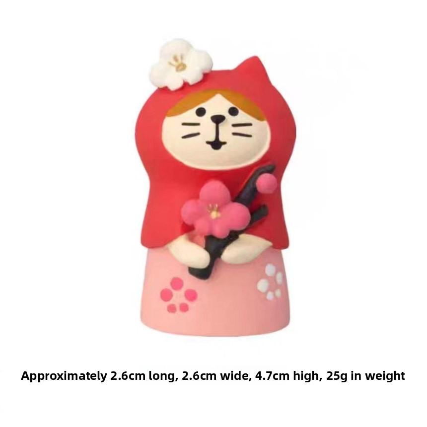 Cherry Blossom Cat Resin Craft With Cute Cat Figurine For Collectors And Gift Ideas
