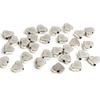 20PCs Heart  Spacer Beads Multicolor Spacer Beads Silver Color Metal Beads DIY Making Bracelets Jewelry Sweet Valentine's Day