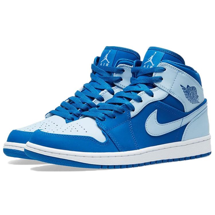 New Jordan 1 Retro Mid Team Royal Ice Blue 554724-400