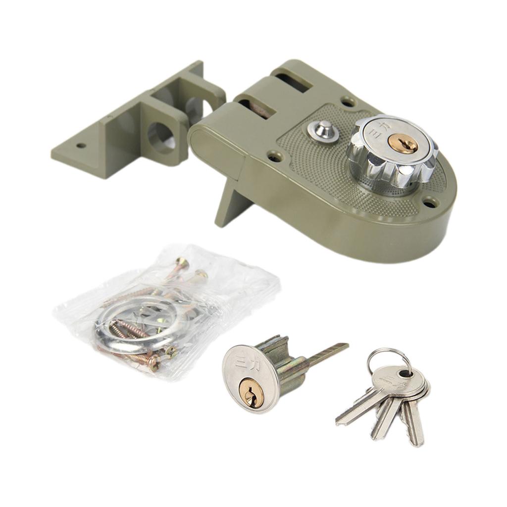 Retro Dual Opening Door Latch Easy Installation Metal Sliding Door Lock Secure Locking for Household & Commercial Use