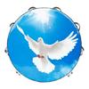 Peace Dove Double Row Bells Tambourine Handbell Drum for Party Game Playing