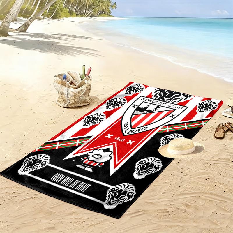 Athletic Bilbao Print Beach Towel, Large Soft Quick Dry Towel for Beach Camping Swimming