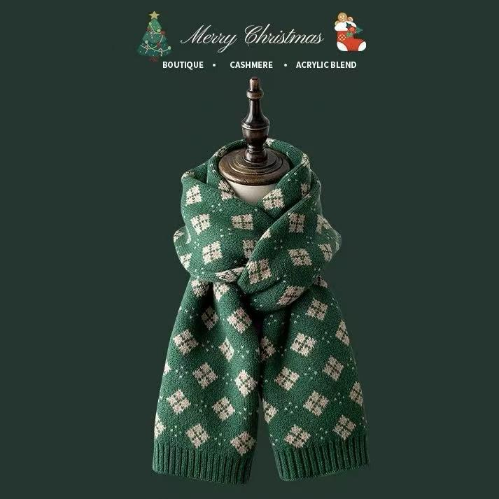 Korean Style Thickened Woolen Elk Scarf - Women's Versatile Winter Snood