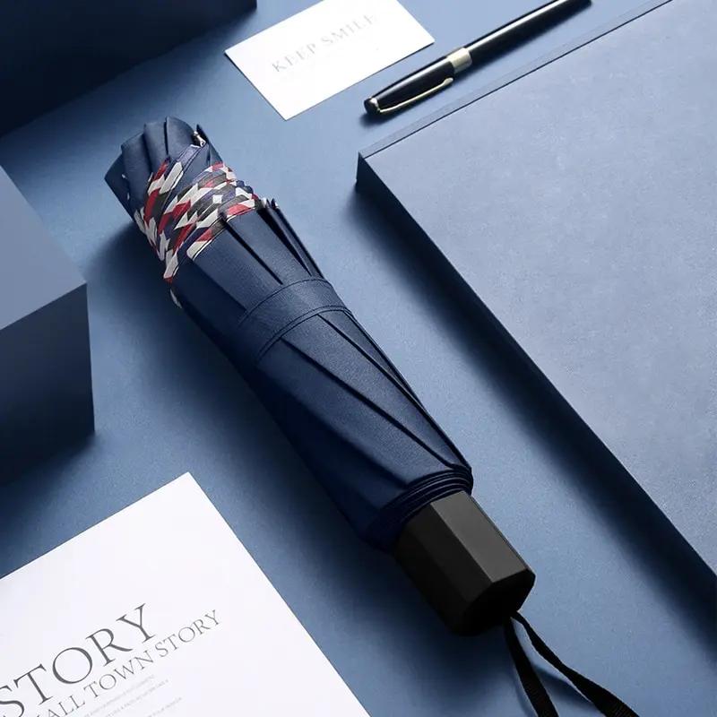 

Складной зонт Десять спиц Бампер Ветроустойчивый Водонепроницаемая ткань Солнечный Дождливый Двойного назначения Универсальный Двойной Бизнес-зонт Самурай