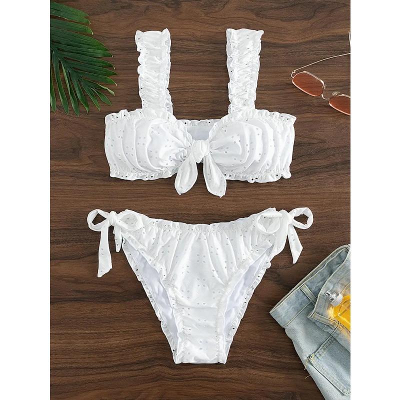 

Schiffy Купальники бикини с завязкой спереди и по бокам 2025 Белый купальник Женская купальная одежда Женская сексуальная купальная одежда Купание Плавательный костюм Пляжная одежда L белый