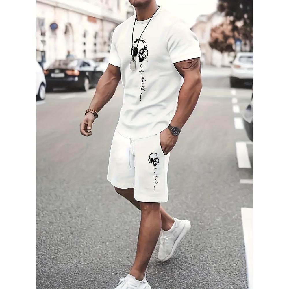 Men's Short-sleeved Shorts Casual Suit Fashionable Simple Sports Suit Comfortable Breathable Unisex Sports Clothing