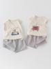 Cute Cartoon Tank Top & Casual Shorts Set for Baby Boys, Lightweight Summer Outfit for Infants & Toddlers, Class A.