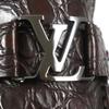 Pristine LOUIS VUITTON loafers Dark brown Crocodile mens 10 Used