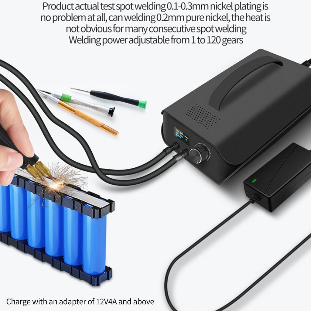 Spot Welder, Portable Farad Capacitor Battery Spot Welder with 120 Gear Adjustable Power Digital Screen, Household Spot