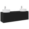 Bathroom Cabinet Set 3 Pcs Black 161.5 X 44.5 X 82 Cm