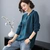 Sweater Women's Pullover Knitwear V-neck Korean Solid Color Loose Casual Top Trending Sweater Autumn and Winter Tops Lady Style