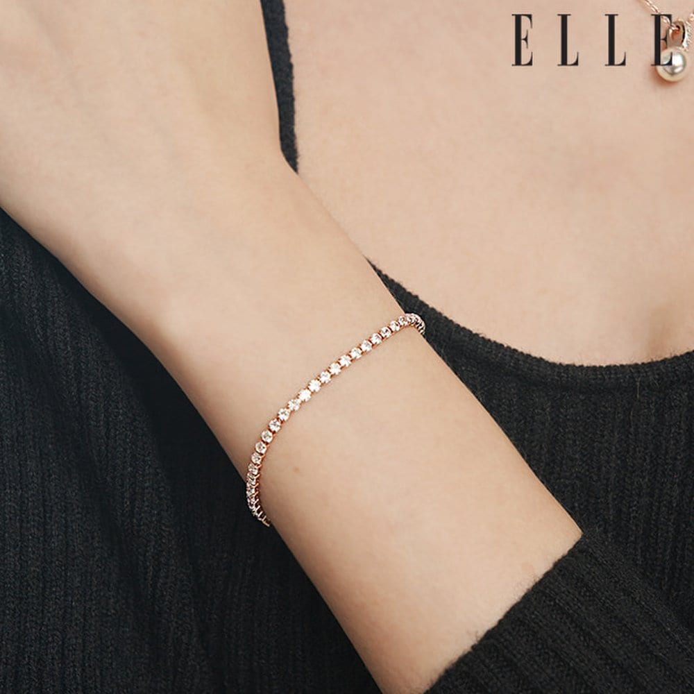 Shine Square Tennis Bracelet Elbrbb097