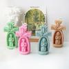 Silicone Mold Church Prayer Boy/Girl Shaped Wax Candle Molds Scented Aromatherapy Making Mould Handmade Ornament