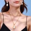 European and American titanium steel stainless steel pearl necklace collarbone chain does not fade jewelry