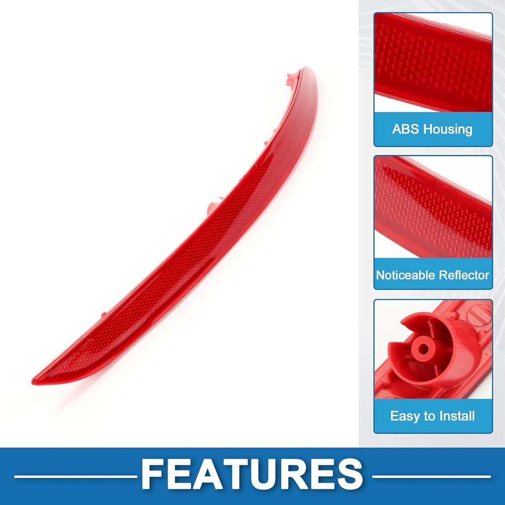 Rear Left Side Bumper Reflector No.92405F2000 Bumper Reflector Side Marker for Hyundai Elantra 2017-2018 Red