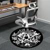 1PCPentacle Roots Office Round Area Rug,  Mat Suitable For Office, Under Office Chairs Bedroom Living Room Home Decor, Room Deco