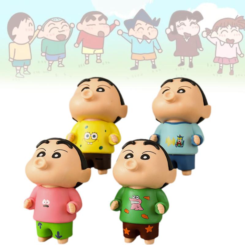 Entzückende PVC Shin-chan Figur Sammlerstück Niedlicher Cartoon-Charakter Ausstellungsstück Set